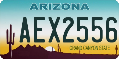 AZ license plate AEX2556