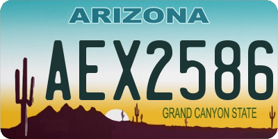 AZ license plate AEX2586