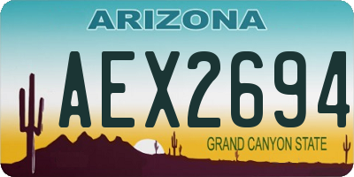 AZ license plate AEX2694