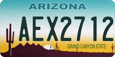 AZ license plate AEX2712