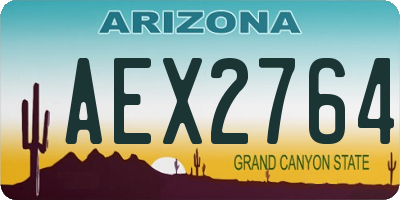 AZ license plate AEX2764