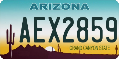 AZ license plate AEX2859