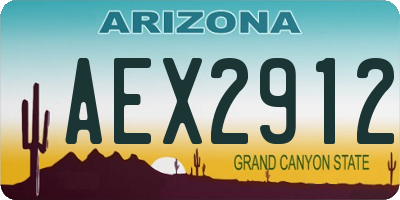 AZ license plate AEX2912