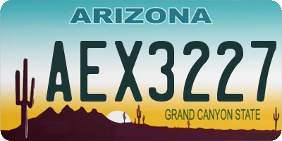 AZ license plate AEX3227