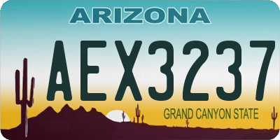 AZ license plate AEX3237