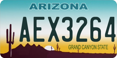 AZ license plate AEX3264