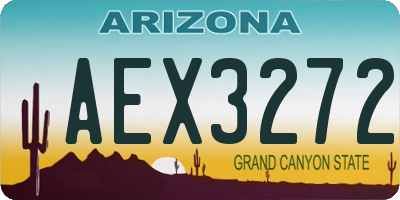 AZ license plate AEX3272