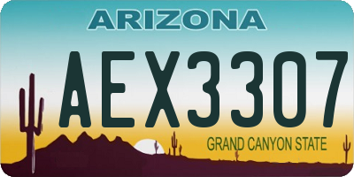 AZ license plate AEX3307