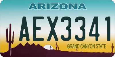 AZ license plate AEX3341