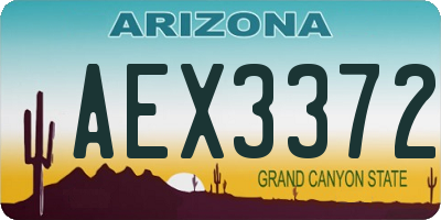 AZ license plate AEX3372