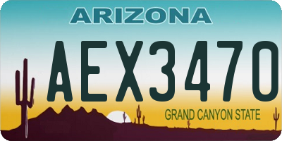 AZ license plate AEX3470