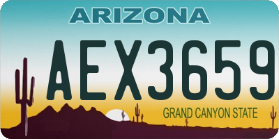 AZ license plate AEX3659