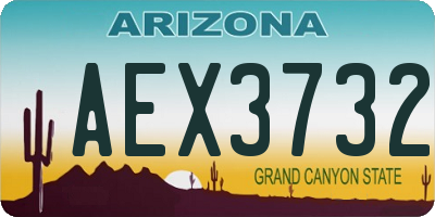 AZ license plate AEX3732