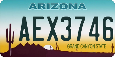 AZ license plate AEX3746