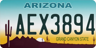AZ license plate AEX3894