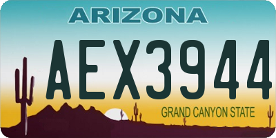 AZ license plate AEX3944