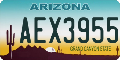 AZ license plate AEX3955