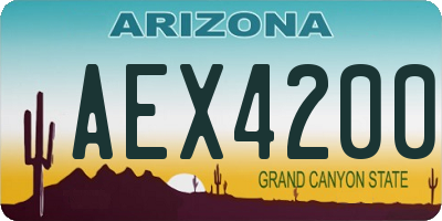 AZ license plate AEX4200