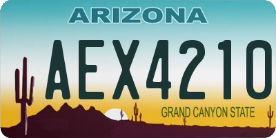 AZ license plate AEX4210