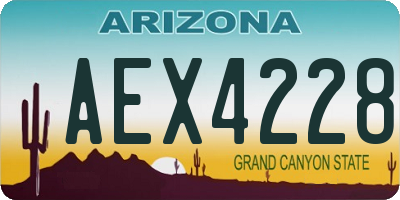 AZ license plate AEX4228