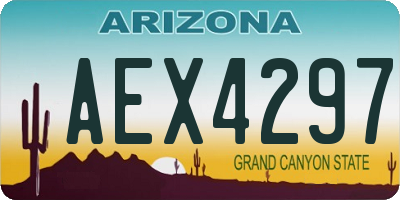 AZ license plate AEX4297