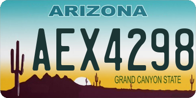 AZ license plate AEX4298