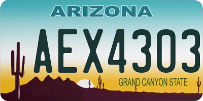 AZ license plate AEX4303