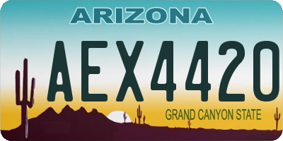 AZ license plate AEX4420