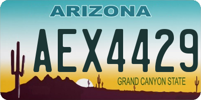 AZ license plate AEX4429