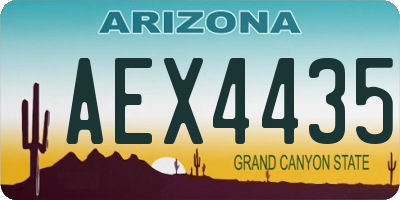 AZ license plate AEX4435