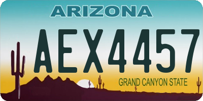 AZ license plate AEX4457