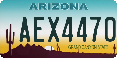 AZ license plate AEX4470