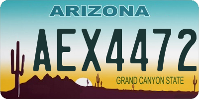 AZ license plate AEX4472