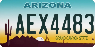 AZ license plate AEX4483