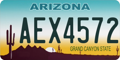 AZ license plate AEX4572
