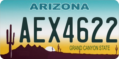 AZ license plate AEX4622
