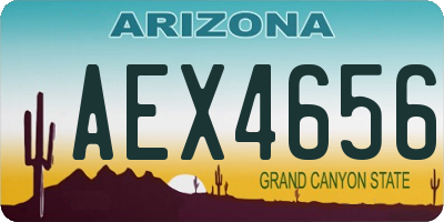 AZ license plate AEX4656