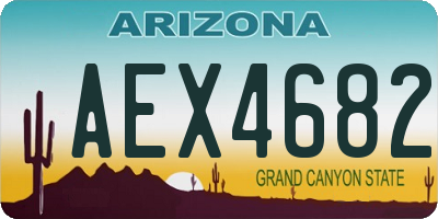 AZ license plate AEX4682