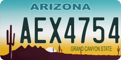 AZ license plate AEX4754