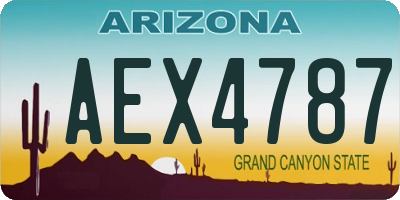 AZ license plate AEX4787