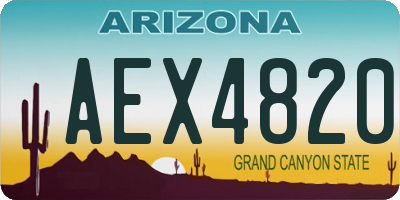 AZ license plate AEX4820