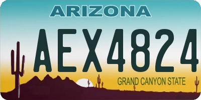 AZ license plate AEX4824