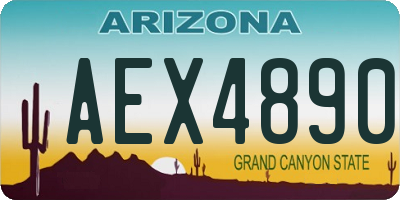 AZ license plate AEX4890