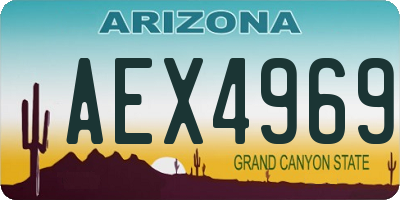 AZ license plate AEX4969