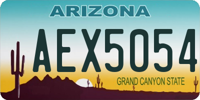 AZ license plate AEX5054
