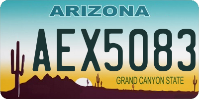 AZ license plate AEX5083