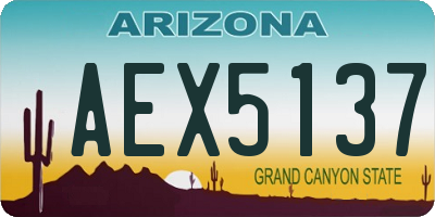 AZ license plate AEX5137