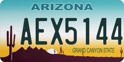 AZ license plate AEX5144