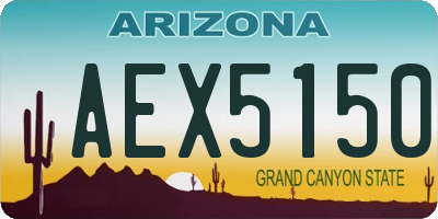 AZ license plate AEX5150