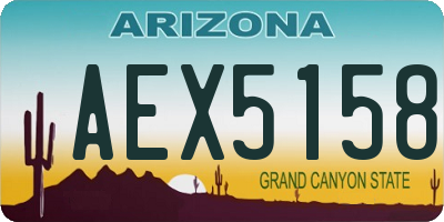 AZ license plate AEX5158